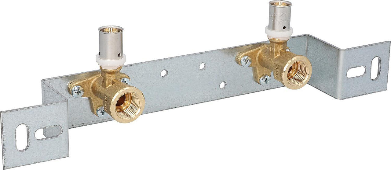 Wandwinkel-Stichmaßhalter vorm. 16x2mm -DN15(1/2"), 152mm; TH Kontur,WS-Press Wandwinkel-Stichmaßhalter vorm. 16x2mm -DN15(1/2"), 152mm; TH Kontur,WS-Press