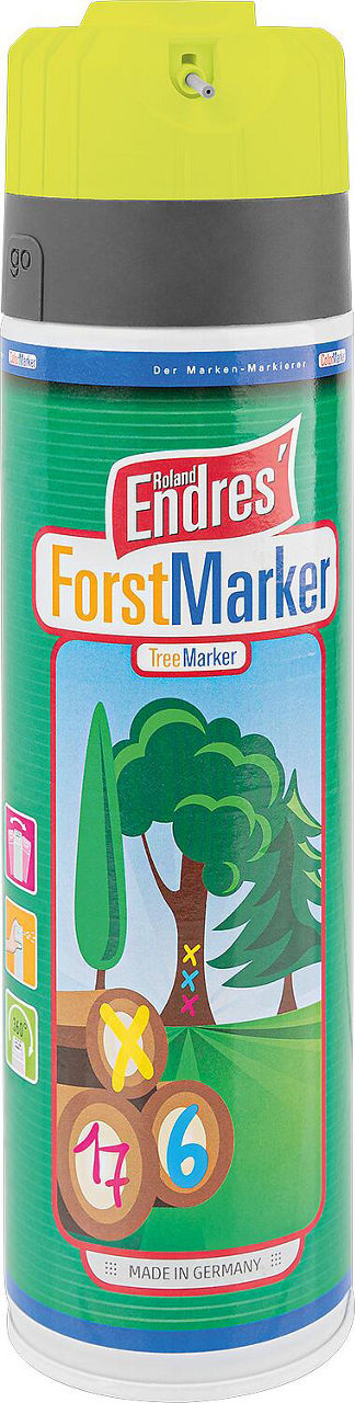 Markierspray leuchtend gelb (KWF) Roland Endres Forst-Marker Ergo 360°, 500ml Sprühdose Markierspray leuchtend gelb (KWF) Roland Endres Forst-Marker Ergo 360°, 500ml Sprühdose
