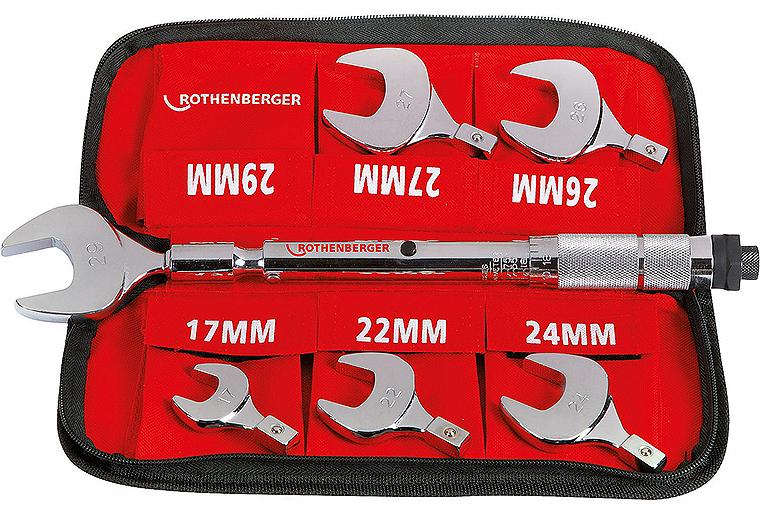 Drehmoment-Gabelschlüssel-Set Rothenberger 17-22-24-26-27-29mm Drehmoment-Gabelschlüssel-Set Rothenberger 17-22-24-26-27-29mm