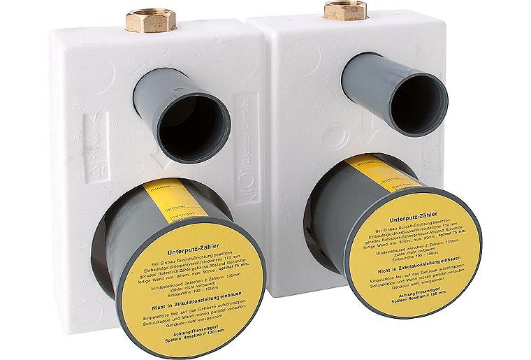 Wasserzähler-Montageblock TEC 3000, DN20(3/4'') Rotguss für Koax - Zähler Wasserzähler-Montageblock TEC 3000, DN20(3/4'') Rotguss für Koax - Zähler
