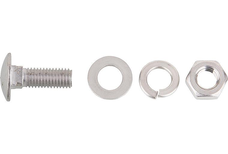 Schlossschraube Edelstahl M10x30mm mit U-Scheibe,Mutter und Federring Schlossschraube Edelstahl M10x30mm mit U-Scheibe,Mutter und Federring