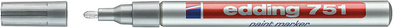 edding Lackmarker 751 silber Strichbreite 1 - 2 mm Rundspitze edding Lackmarker 751 silber Strichbreite 1 - 2 mm Rundspitze