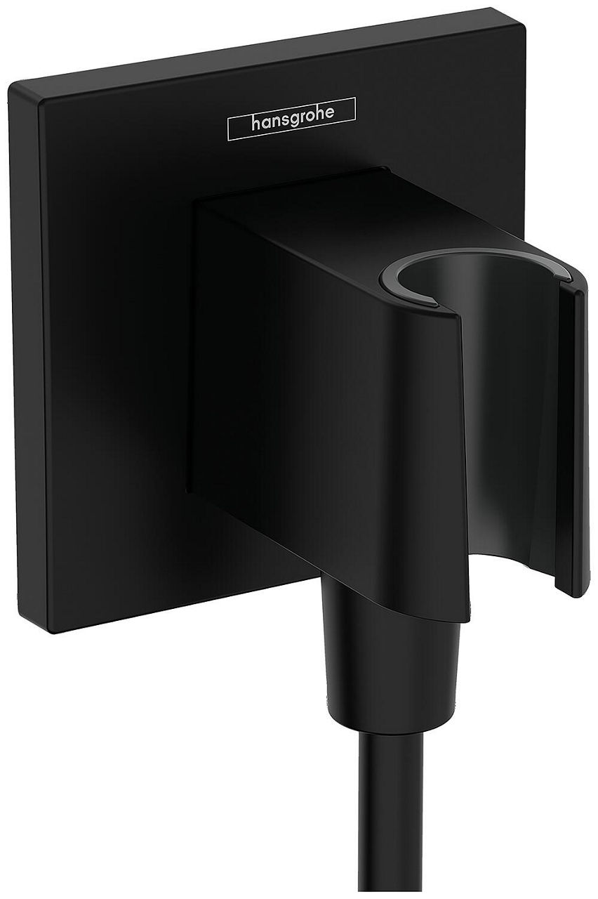 Wandanschlussbogen Hansgrohe FixFit E Porter KS mit Brausehalter DN15 (1/2") mattschwarz Wandanschlussbogen Hansgrohe FixFit E Porter KS mit Brausehalter DN15 (1/2") mattschwarz