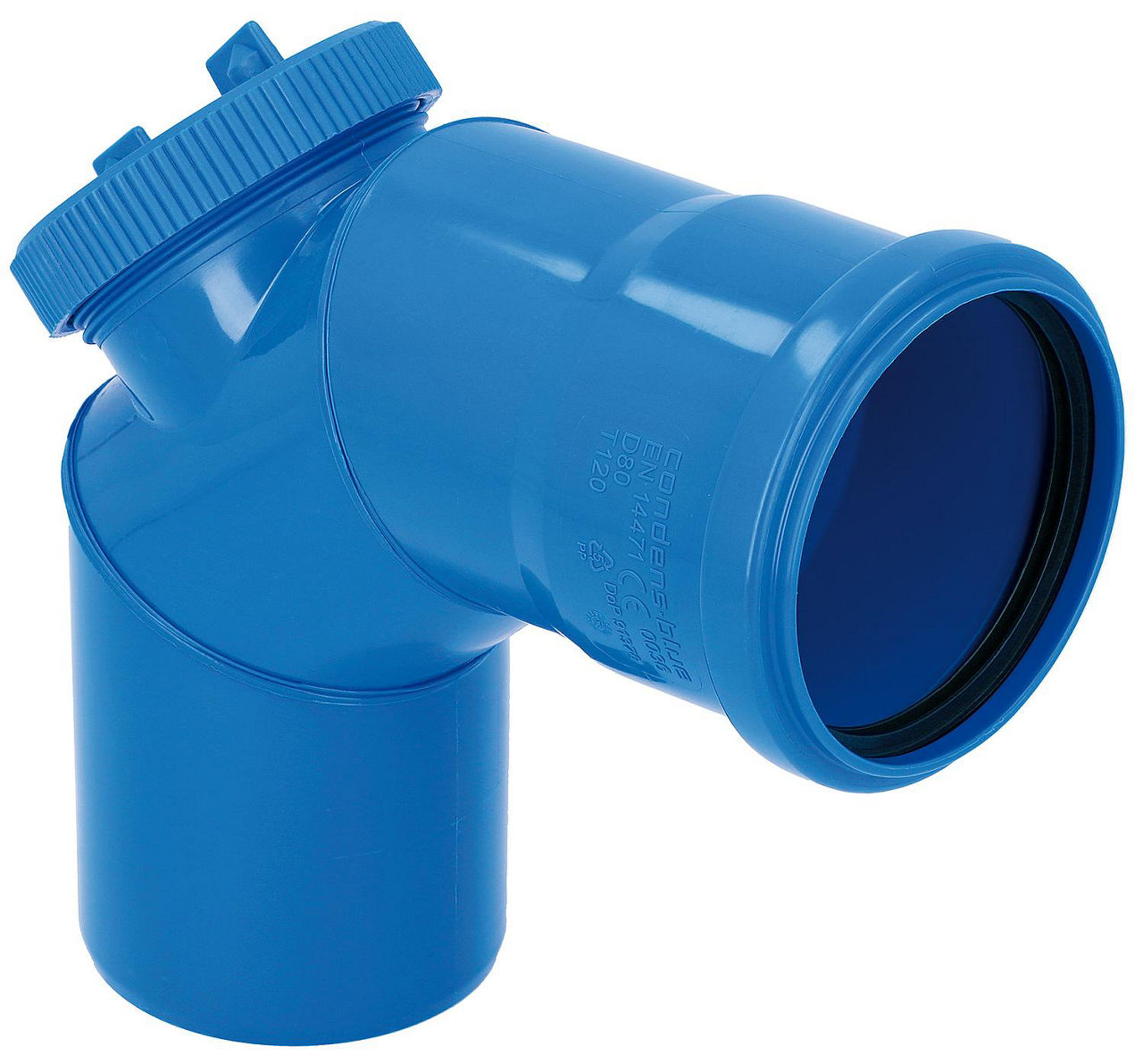 CondensBlue Revisionsbogen einwandig, 87° DN 60 CondensBlue Revisionsbogen einwandig, 87° DN 60