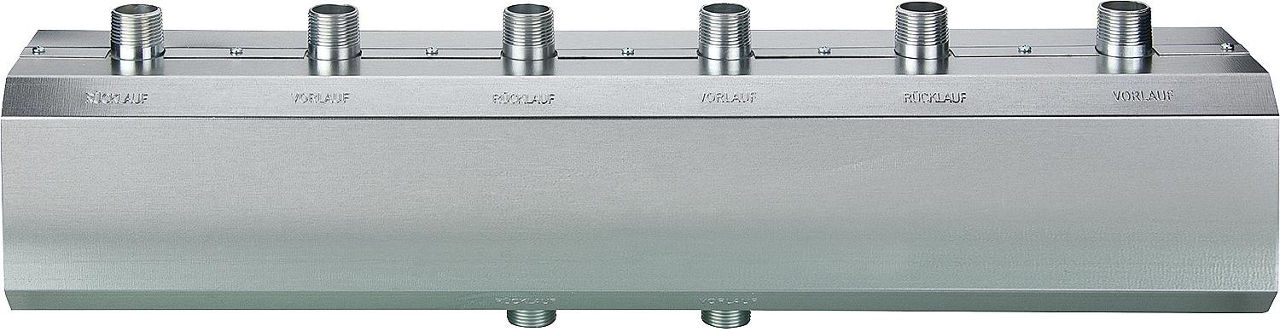 WS-Kesselverteiler Typ HVI-4 4 Heizgruppen 1´´inkl. Isolierung Thermisch getrennt