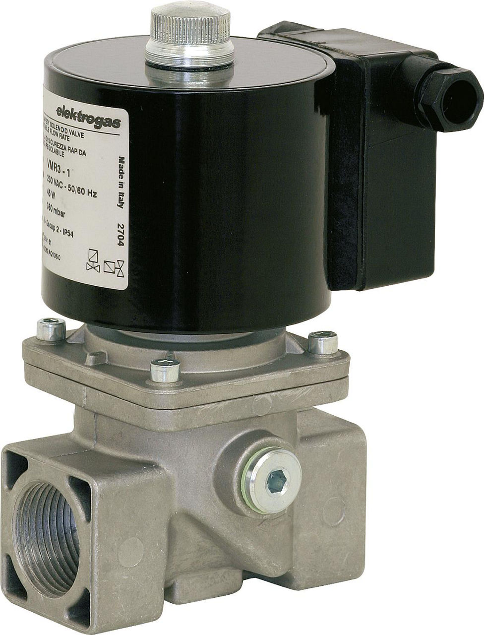 Gas-Magnetventil VMR0-5 DN10(3/8"), max.500mbar Gas-Magnetventil VMR0-5 DN10(3/8"), max.500mbar
