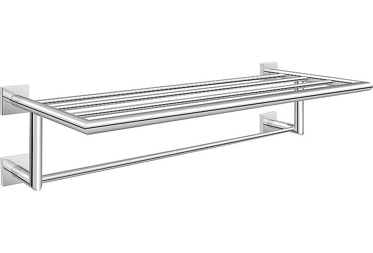 Handtuchablage Elean 637x154x230 mm Messing verchromt