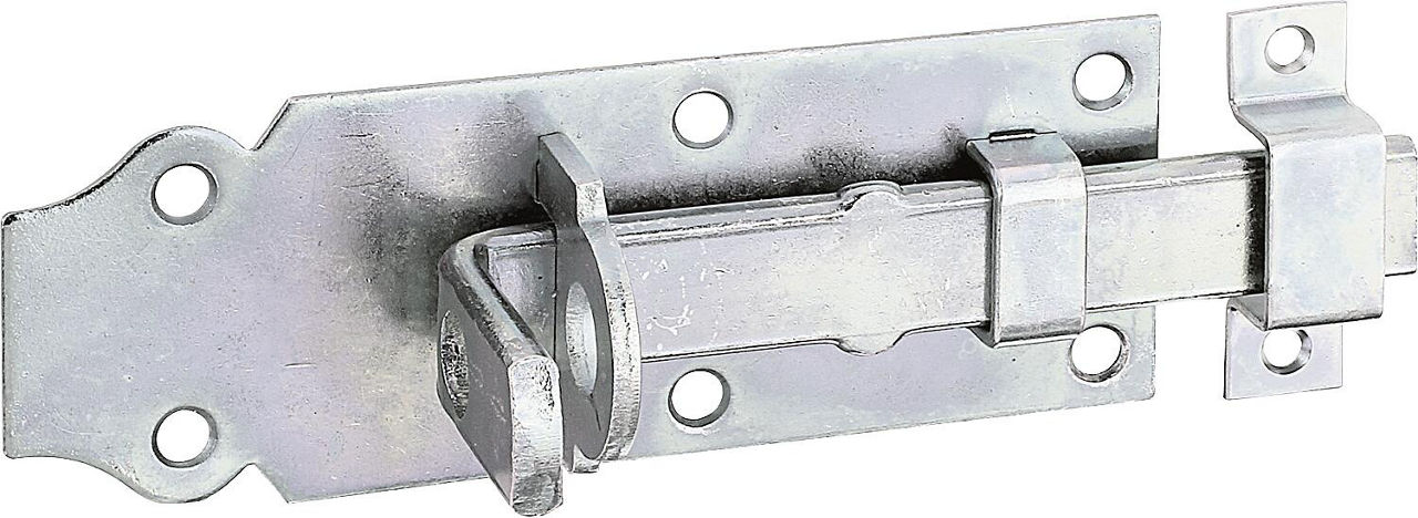 Schlossriegel gerade,mit befestigter Schlaufe, 100x45 mm, galvanisch verzinkt, dickschichtpassiviert Schlossriegel gerade,mit befestigter Schlaufe, 100x45 mm, galvanisch verzinkt, dickschichtpassiviert