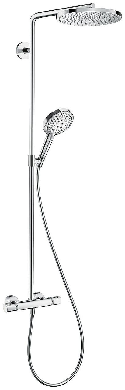 Brause-System Hansgrohe Raindance Select S 240 1jet PowderRain, Handbrause, Kopfbrause 240mm und Thermostat, chrom Brause-System Hansgrohe Raindance Select S 240 1jet PowderRain, Handbrause, Kopfbrause 240mm und Thermostat, chrom