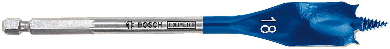 Flachfräsbohrer BOSCH® EXPERT SELFCUT Speed Ø 18,0 x 152 mm mit 1/4" Sechskantaufnahme