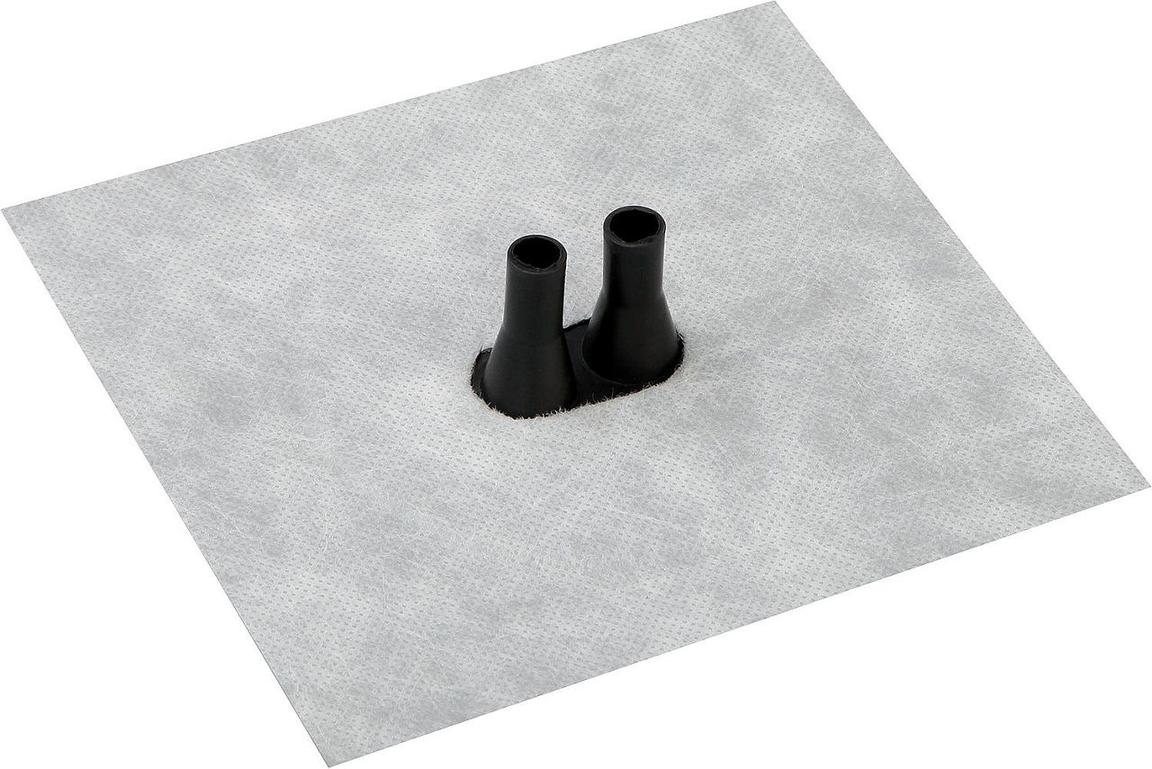 Doppelleitungsmanschette DD3 2 x 4-8 mm Vlies-Butyl Klebekragen Doppelleitungsmanschette DD3 2 x 4-8 mm Vlies-Butyl Klebekragen