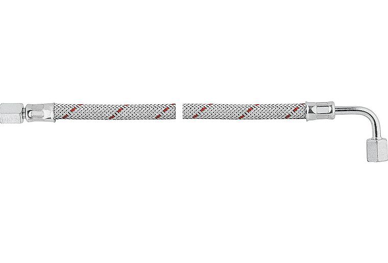 Ölschlauch einerseits M 12 x 1,5 Über- wurfmutter m. Kegel, anderseits Rohr- bogen m. Kegel, M12x1,5 Überwurfm.1000lg