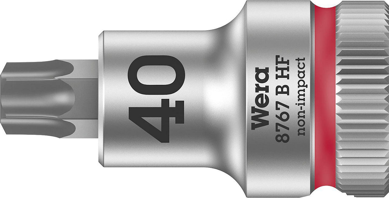 Torx®-Steckschlüsseleinsatz Wera 8767 B HF Bitnuss mit 3/8"-Antrieb, kurz, mit Haltefunktion, T40 x 35 mm