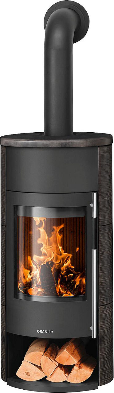 Kaminofen Oranier Polar Neo W+, Keramik Namib, Korpus Stahl Schwarz Kaminofen Oranier Polar Neo W+, Keramik Namib, Korpus Stahl Schwarz