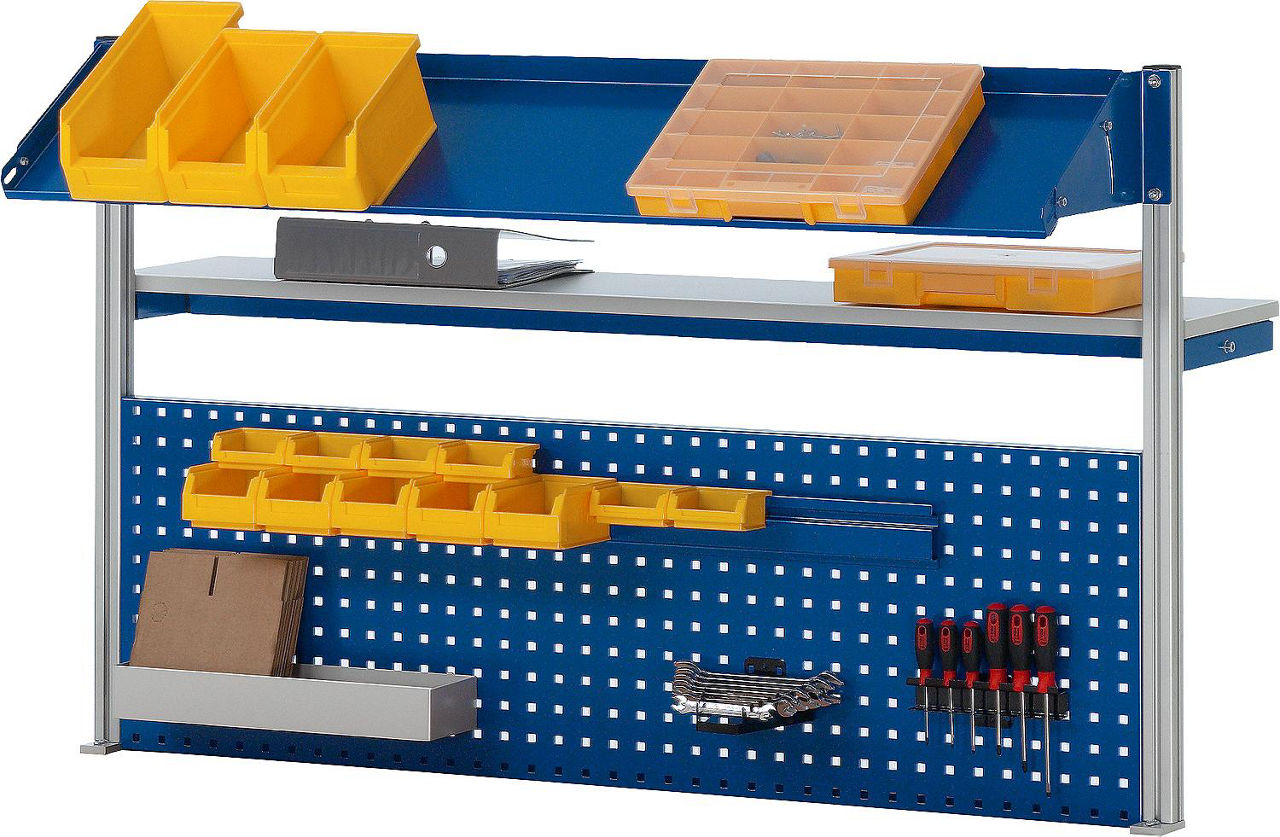 Systemaufbau-Set RAU für Werkbank - (B) (mm): 1500 Systemaufbau-Set RAU für Werkbank - (B) (mm): 1500