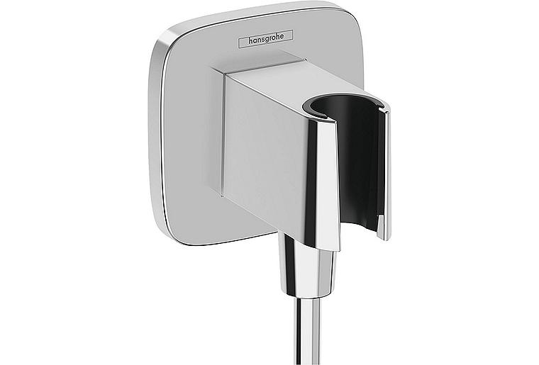 Wandanschlussbogen Hansgrohe Fixfit Q mit Brausehalter DN15 (1/2") chrom Wandanschlussbogen Hansgrohe Fixfit Q mit Brausehalter DN15 (1/2") chrom
