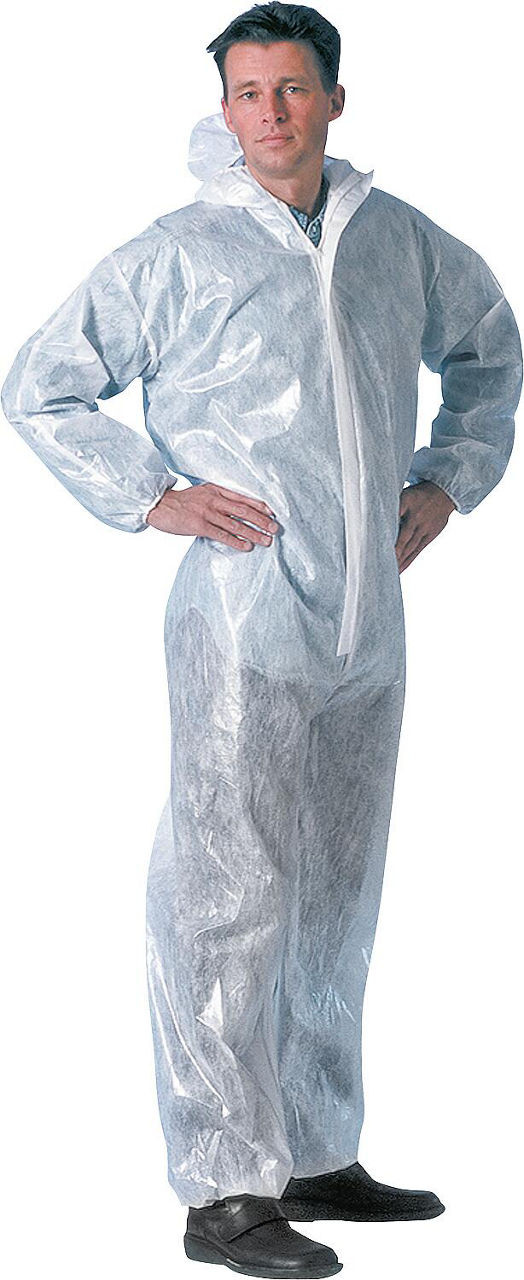 Overall mit Kapuze, PP/CPE Wasserdicht, GR. XXL,27809 Overall mit Kapuze, PP/CPE Wasserdicht, GR. XXL,27809