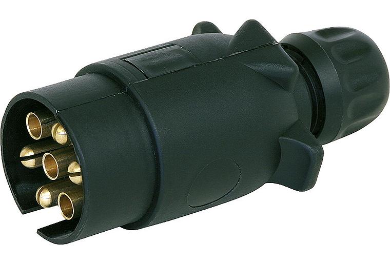 Stecker 12 V / 7-polig Kunststoffgehäuse, ISO 1724 Stecker 12 V / 7-polig Kunststoffgehäuse, ISO 1724