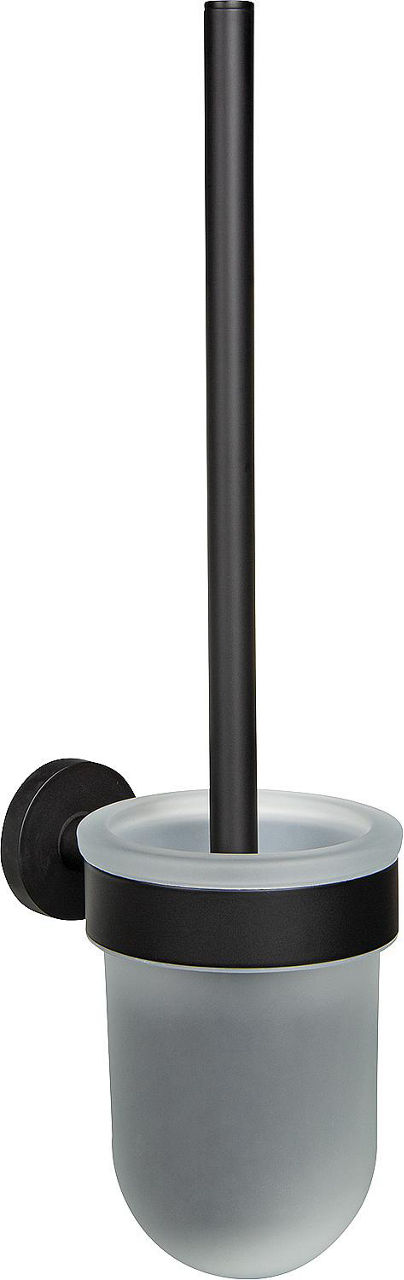 WC Bürstengarnitur Eldrid nero mit Wandhalter Messing schwarz WC Bürstengarnitur Eldrid nero mit Wandhalter Messing schwarz