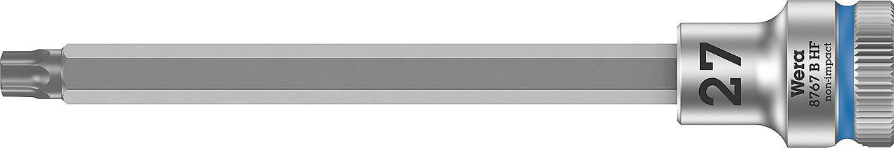 Torx®-Steckschlüsseleinsatz Wera 8767 B HF Bitnuss mit 3/8"-Antrieb, lang, mit Haltefunktion, T27 x 107 mm