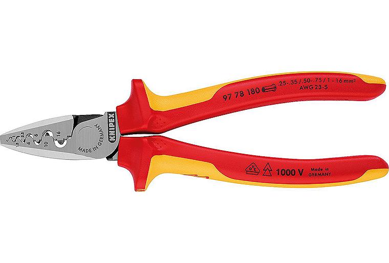 Crimpzange Knipex 180mm für Aderendhülsen Crimpzange Knipex 180mm für Aderendhülsen