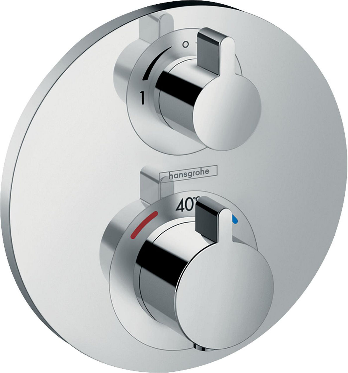 UP-Thermostat Hansgrohe Ecostat S Fertigset 2 Verbraucher chrom UP-Thermostat Hansgrohe Ecostat S Fertigset 2 Verbraucher chrom