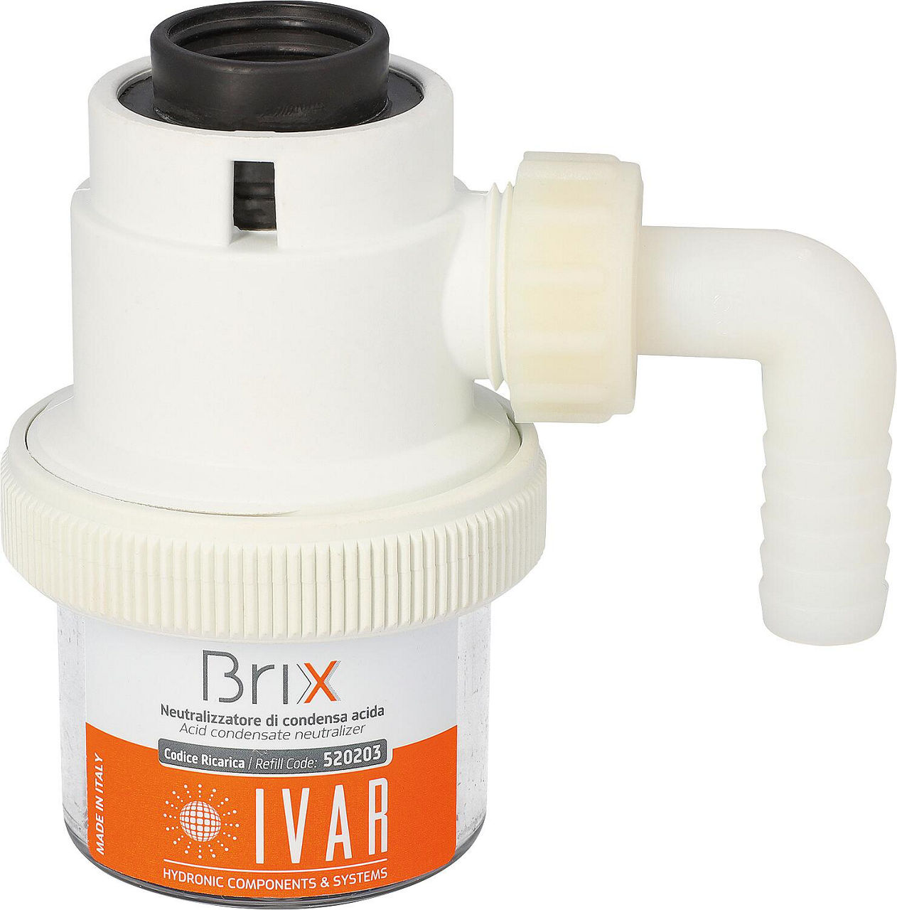 Neutralisation BRIX F Ø 25mm x 20 mm Schlauchanschluss, inkl. Neutralisationsgranulat Neutralisation BRIX F Ø 25mm x 20 mm Schlauchanschluss, inkl. Neutralisationsgranulat