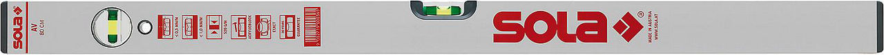 Aluminium-Wasserwaage Sola AV, 1800 mm, 2 Libellen