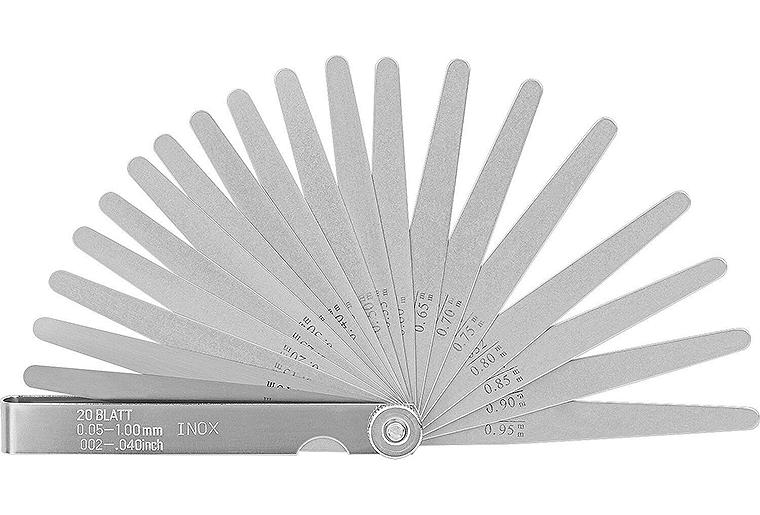 Fühlerblattlehre Messbereich 0,05-1mm rostfrei, 20 Blätter Fühlerblattlehre Messbereich 0,05-1mm rostfrei, 20 Blätter