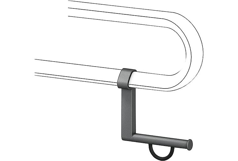 Papierrollenhalter Serie Cavere aus Alu., Anthrazit-Metallic 95, passend für 93 066 13/14/15/16