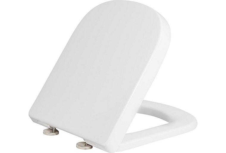 WC-Sitz Grohe Euro weiß, Standard Edelstahlscharnier WC-Sitz Grohe Euro weiß, Standard Edelstahlscharnier