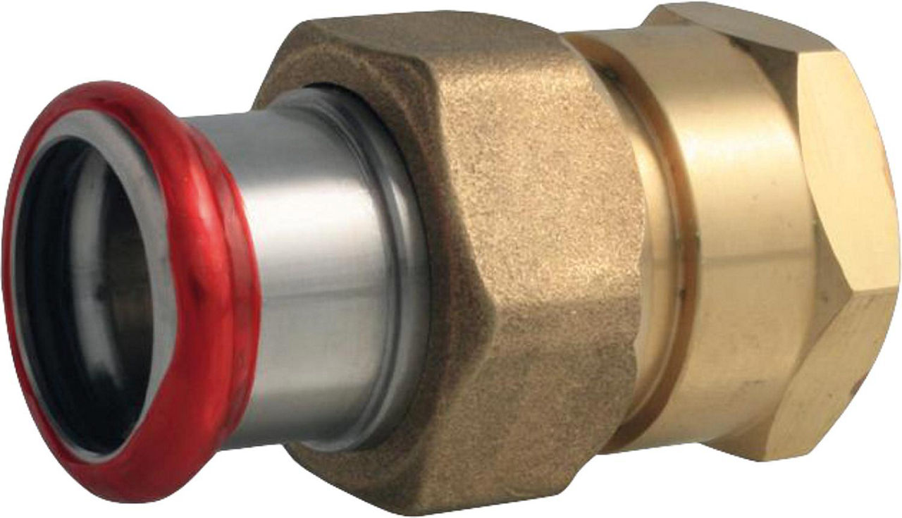 C-Stahl Pressfitting M-Kontur Duchrgverschr. mit Innengewinde flachdichtend 35-Rp1 1/4