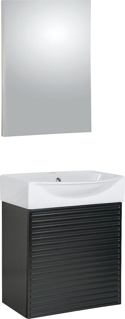 Gästebad-Set Mini 50S schwarz matt 500 x 620 x 400 mm