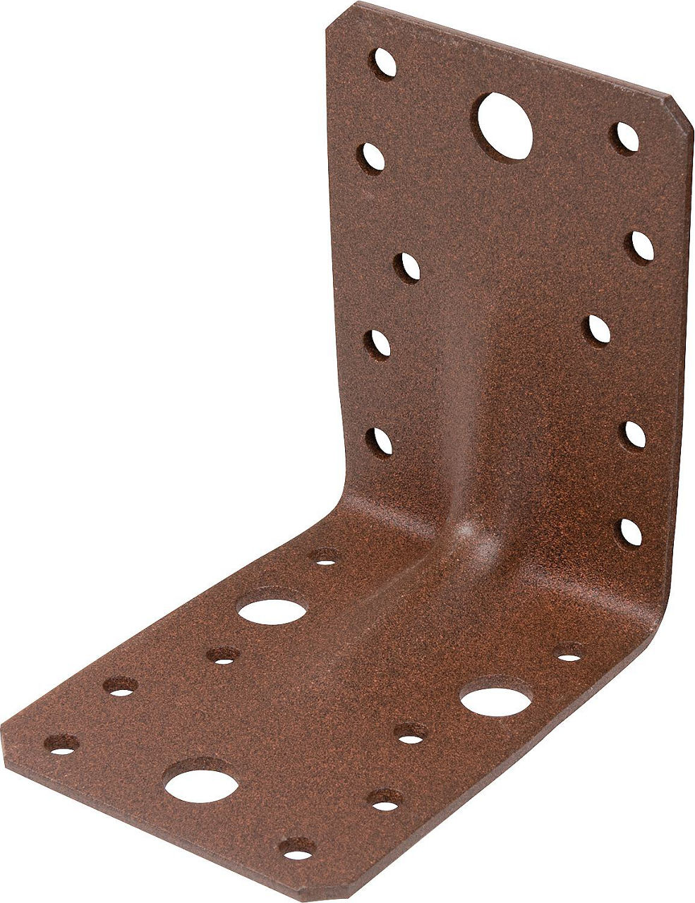Schwerlast-Winkelverbinder 90 x 90 x 65 mm, mit Sicke DURAVIS®, Material: Stahl, sendzimirverzinkt, Oberfläche: rostbraun Schwerlast-Winkelverbinder 90 x 90 x 65 mm, mit Sicke DURAVIS®, Material: Stahl, sendzimirverzinkt, Oberfläche: rostbraun