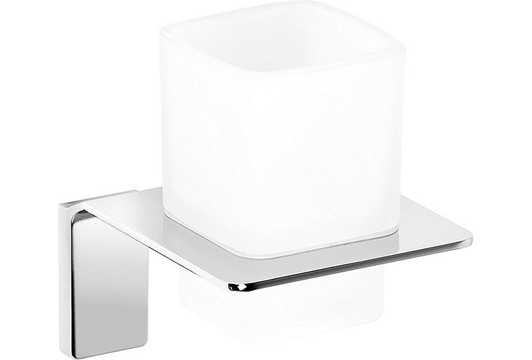 Glashalter Erico mit Wandhalter Zink verchromt