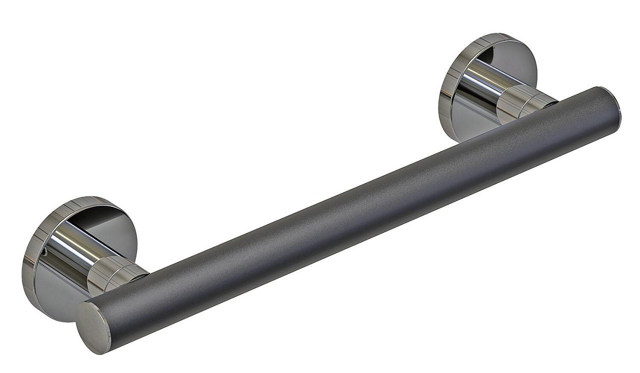 Haltegriff Elida Plus Schwarz matt Chrom BxHxT:400x32x87mm