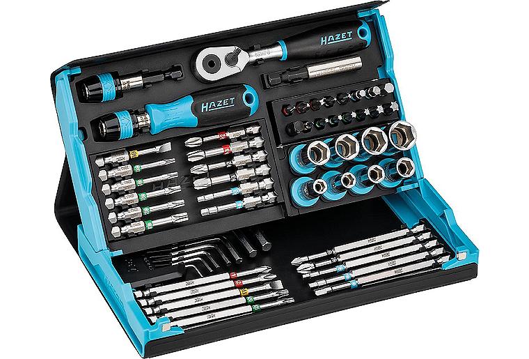 Bit-Set HAZET SmartCase 1/4" 59-teilig mit Bithalter und Bit-Knarre