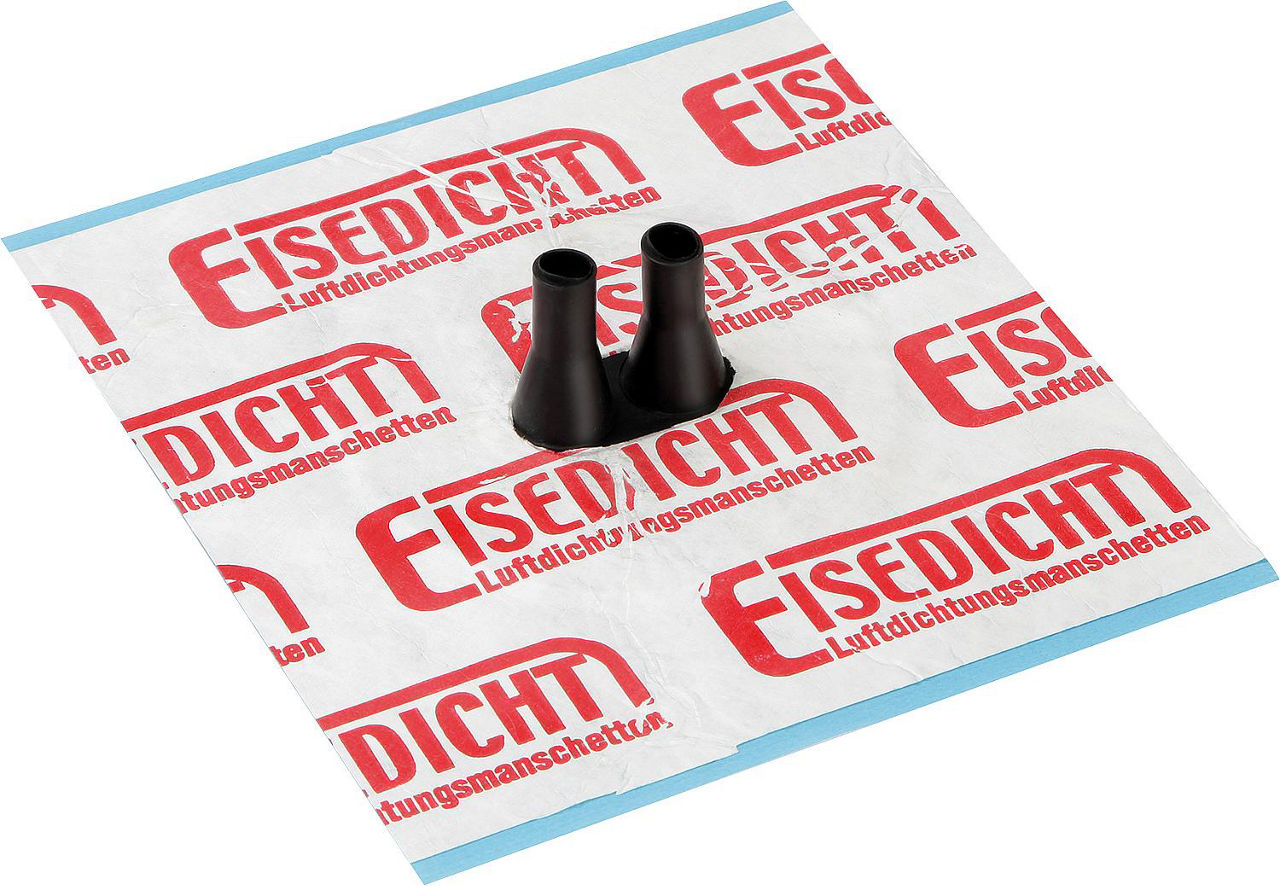 Doppelleitungsmanschette DD3 für 2 Kabel 8-12mm Tyvek Klebekragen Doppelleitungsmanschette DD3 für 2 Kabel 8-12mm Tyvek Klebekragen