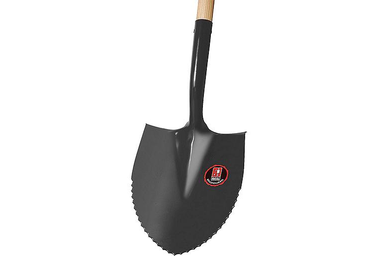 Ideal-Spatenschaufel mit Wellenschliff Eschen Langstiel