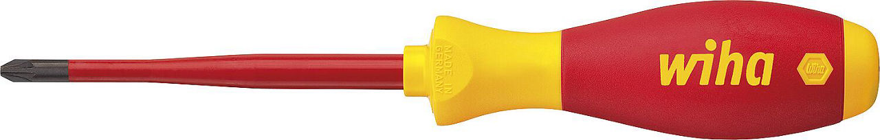 VDE-PlusMinus Phillips/Schlitz-Schraubendreher wiha 3271 SoftFinish® electric slimFix, SL/PH2 x 100 mm