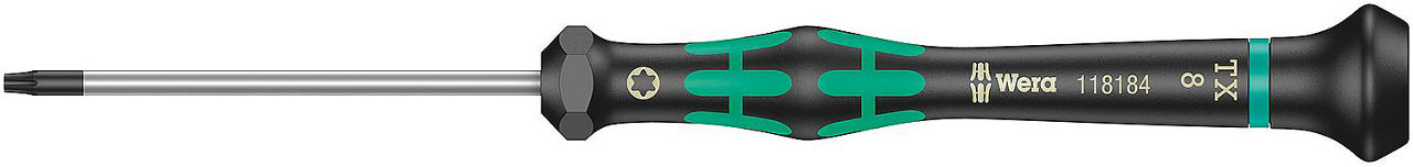 Feinmechanik-Torx®-Schraubendreher Wera 2067 HF Serie Kraftform Micro, Drehkappe, Black Point-Spitze, Haltefunktion, T10 x 60 mm Feinmechanik-Torx®-Schraubendreher Wera 2067 HF Serie Kraftform Micro, Drehkappe, Black Point-Spitze, Haltefunktion, T10 x 60 mm