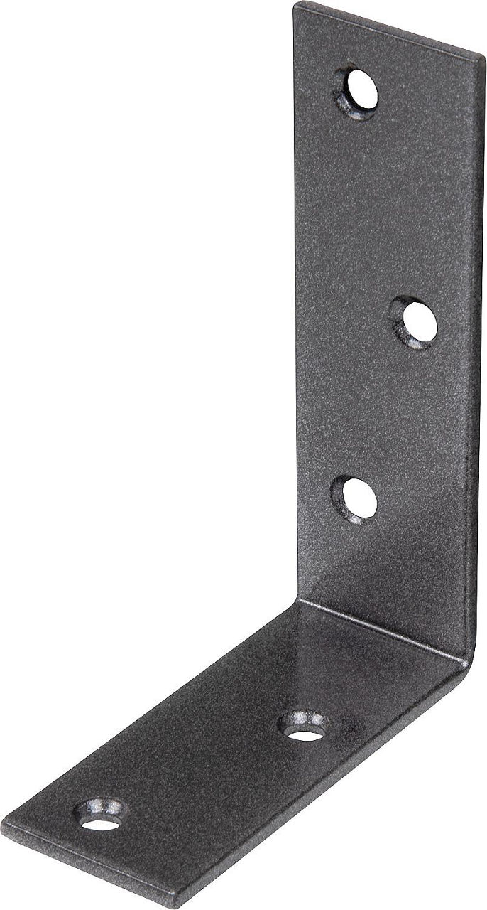 Balkenwinkel DURAVIS® 75 x 100 x 30 mm, ungleichschenklig, Material: Stahl, blau verzinkt, Oberfläche: schwarz-diamant