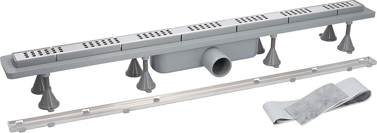Duschrinne Basicflow Länge 700mm mit Abdichtungsfolie 900x250mm inkl. 2x Rost Duschrinne Basicflow Länge 700mm mit Abdichtungsfolie 900x250mm inkl. 2x Rost