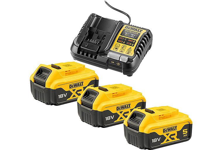 Akku-Set DCB1104P3-QW 18 V mit 3x 5 Ah Akkus und Ladegerät