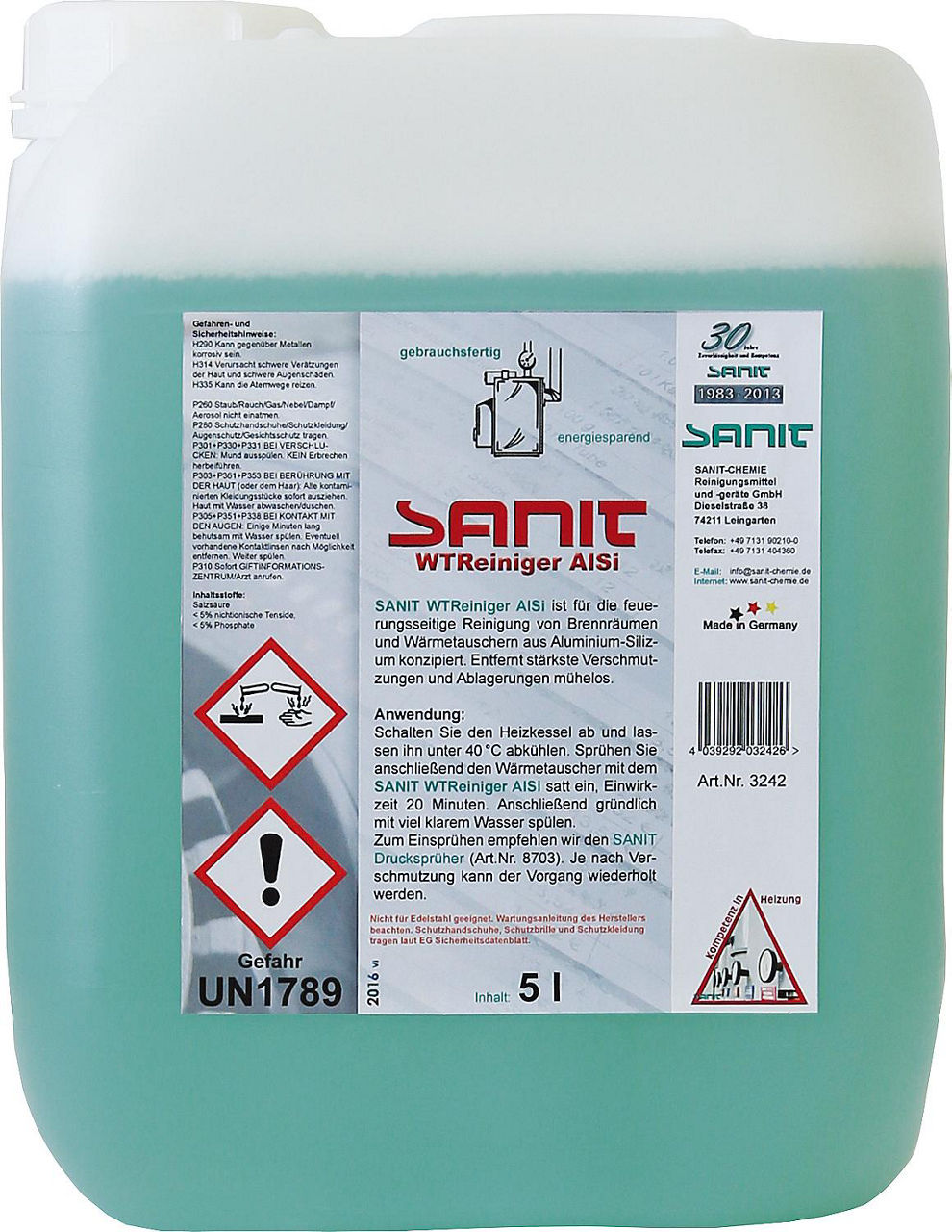 SANIT WTReiniger AlSi 5 L Kanister SANIT WTReiniger AlSi 5 L Kanister