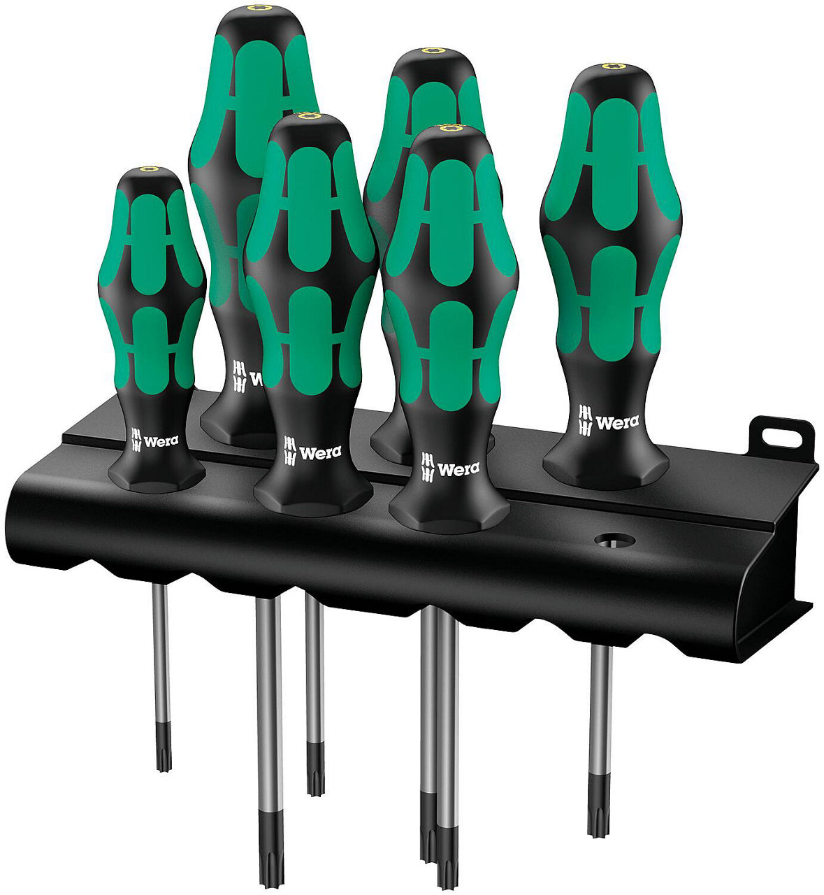 Torx®-Schraubendreher-Satz Wera 367/6 Rack, Kraftform Plus, ohne Haltefunktion, 6-teilig
