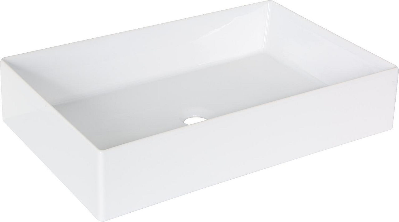 Aufsatz-Waschtisch Elayla BxHxT: 600x130x380 mm Keramik weiß