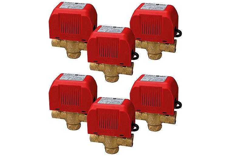 Drei-Wege-Zonenventil-Set Orkli 6x, DN25(1") kompl. mit Motor 230V Drei-Wege-Zonenventil-Set Orkli 6x, DN25(1") kompl. mit Motor 230V