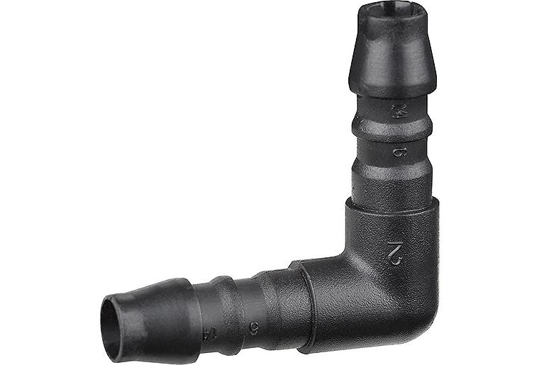 Bogen 90° Kunststoff Ø außen 6 mm, VPE = 5 Stück