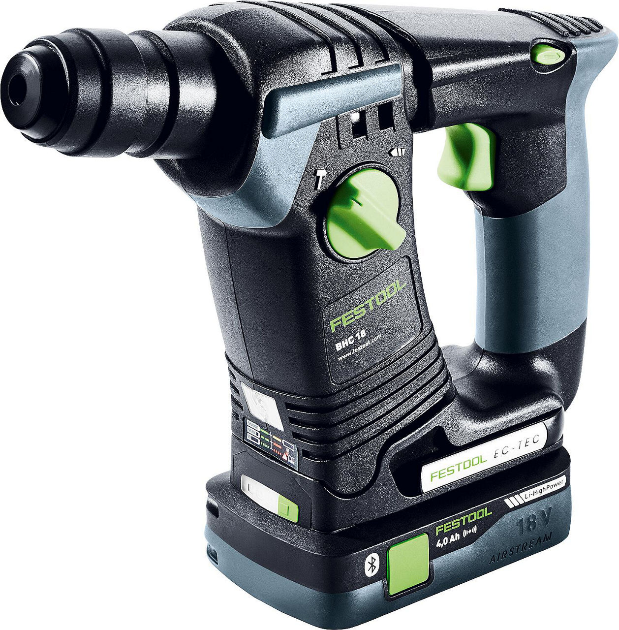 Akku-Bohrhammer Festool 18 V BHC 18 HPC 4,0 I-Plus, mit 2x 4 Ah Akkus und Ladegerät mit Transportkoffer